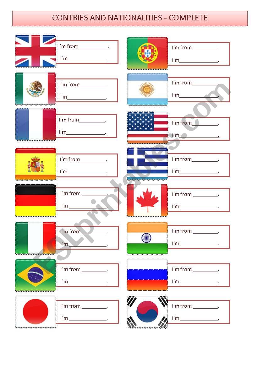countries and nationalities pdf worksheet