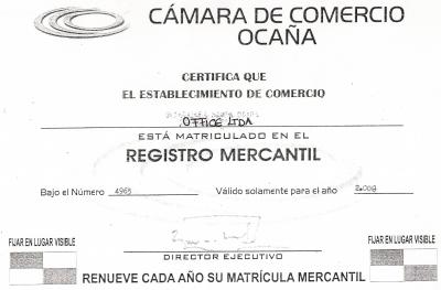 certificado de camara de comercio pdf