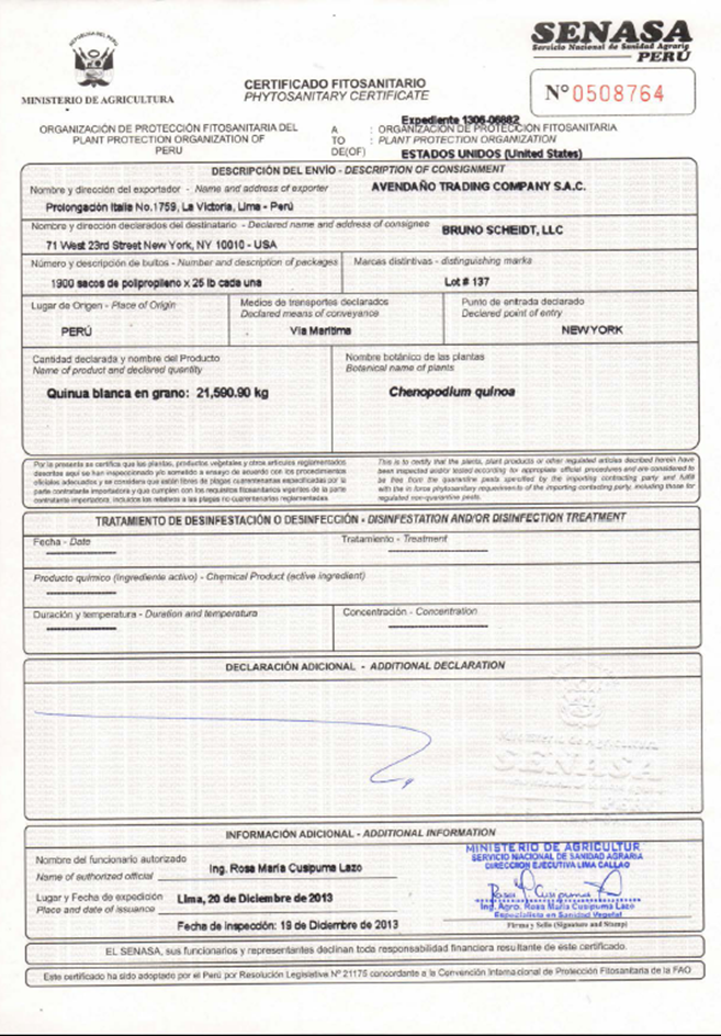 certificado de origen peru pdf